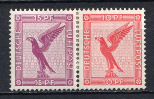 1927 Third Reich, Germany Airmail (Se-tenant, Pair, Signed, CV $160)