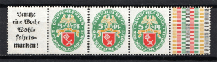 1929 Third Reich, Germany (Coupon, Se-tenant, CV $80, MH/MNH)