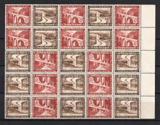 1936 Third Reich, Germany (Se-tenant, Block, CV $110, MNH)