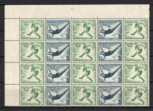 1936 Third Reich, Germany (Se-tenant, Block, Corner Margins, CV $120, MNH)