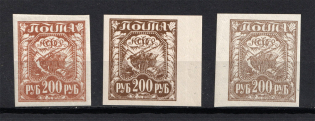1921 200R RSFSR, Russia (DIFFERENT Paper+Colors, MH/MNH)