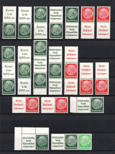 1939 Third Reich, Germany Collection (2 Pages, Coupon, Se-tenant, CV $330, MH/MNH)