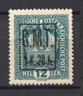 1919 1.20k/12h Romanian Occupation of Kolomyia CMT (Black Overprint)