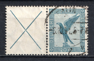 1930 20pf Third Reich, Germany (Coupon, Canceled, CV $60)