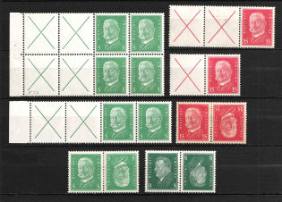 1928 Third Reich, Germany Collection (Coupon, Tete-beche, Se-tenant, CV $170)