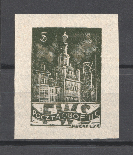 `5` Poland, POCZTA OB.OF.IIC, WWII Camp Post (ESSAY, MNH)