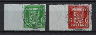 1942 Occupation of Guernsey, Germany (Mi. 4-5, Signed, Full Set, Canceled, CV $200)