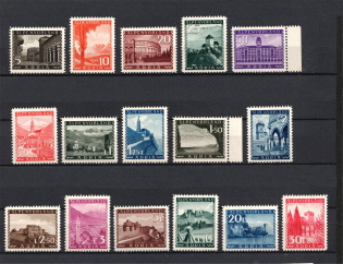 1945 Occupation of Ljubljana, Germany Airmail (Mi. 45-60, Signed, Full Set, CV $360, MNH)