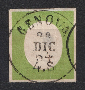 1854 5c Sardinia, Italy (Canceled)