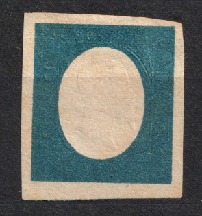 1854 20c Sardinia, Italy (Green Blue)