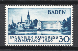 1949 Baden, French Zone of Occupation, Germany (Full Set, CV $30, MNH)