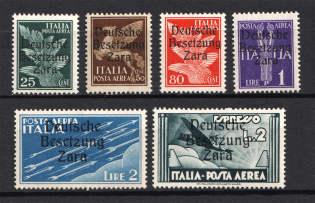 1943 Occupation of Zadar, Germany (Mi. 23, 24, 26, 27, 28, 31, Signed, CV $200, MNH/MLH)