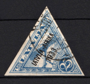 1933 25s Latvia Airmail (Canceled, CV $130)