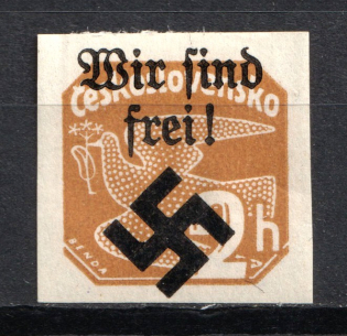 1939 2h Moravia-Ostrava Bohemia and Moravia, Germany Local Issue (Signed, CV $50)