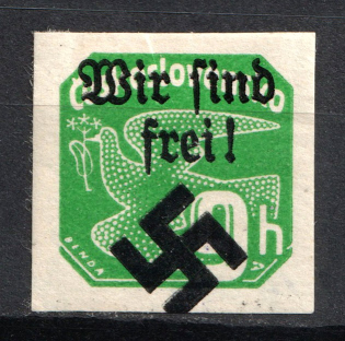 1939 9h Moravia-Ostrava Bohemia and Moravia, Germany Local Issue (Signed, CV $50)