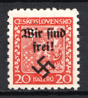 1938 20h Occupation of Rumburg Sudetenland, Germany (Signed, MNH)