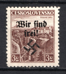 1938 3k Occupation of Rumburg Sudetenland, Germany (Signed)