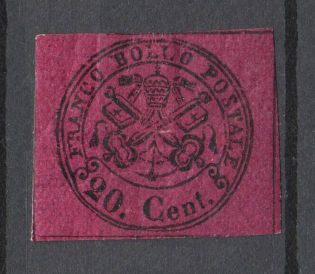 1867 20c Italy (CV $140)