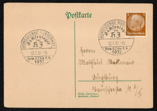 1937Scott 416 with with special cancellation Nordseebad Norderney