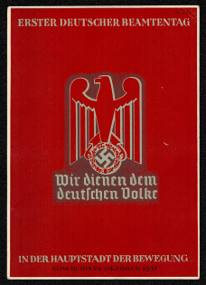 1937 The Special Postcard for the weeklong celebration of the First German Civil Service Day