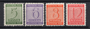 1945 Soviet Zone of Occupation, Germany (Watermark 'X', Mi. 120 - 123, Full Set)