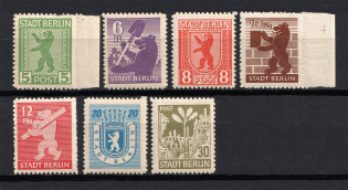 1945 Berlin and and Brandenburg Zone of Occupation, Germany (Mi. 1 B - 7 B, Full Set, CV $200, MNH)