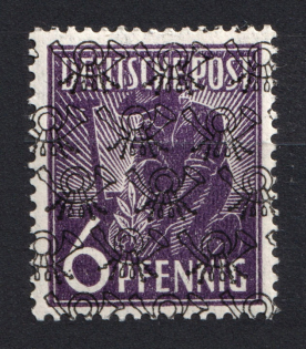 1948 6pf British and American Zones of Occupation, Germany (Mi. 37 II e, CV $650, MNH)