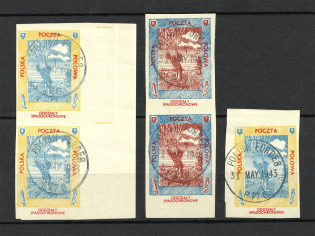 1942 Poland WWII, Field Post, First Polish Army Corp (Canceled)