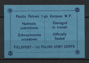 1942 Poland WWII, Field Post, First Polish Army Corp