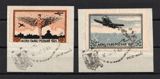 1921 Poznan Airline Society Aerotarg, Poland (Full Set, Special Cancelation POZNAN)