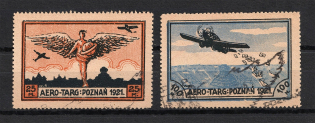 1921 Poznan Airline Society Aerotarg, Poland (Full Set, Special Cancelation POZNAN)