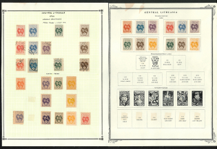 1920-21 Republic of Central Lithuania, Collection (13 Pages)