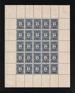 1893 2k Sarapul Zemstvo, Russia (Schmidt #5, Full Sheet, CV $300)