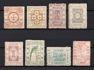 1894-95 Ichang (Yichang), Local Post, China (Mi. 1 I - 8 I, Type I, Full Set, CV $300)
