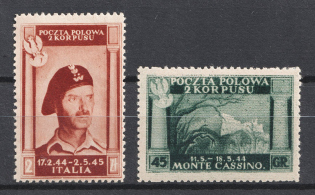 1946 Poland WWII, Field Post, Second Polish Army Corp