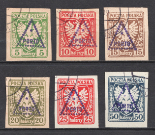 1919 Krakow, Overprint 'Porto', Postage Due Stamps, Local Issue, Poland (Canceled)