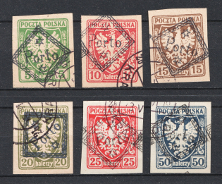 1919 Krakow, Overprint 'Porto', Postage Due Stamps, Local Issue, Poland (Canceled)