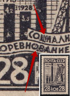 1929 28k For the Industrialization of the USSR, Soviet Union USSR (Blurry Print, Print Error, MNH)