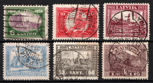 1928 Latvia (Perforated, Full Set, Canceled, CV $20)