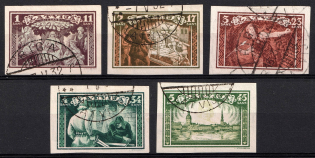 1932 Latvia (Imperforate, Full Set, Canceled, CV $20)