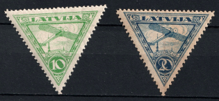 1921 Latvia, Airmail (Perforated, Full Set, CV $10)