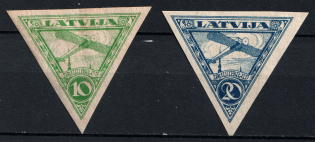 1921 Latvia, Airmail (Imperforate, Full Set, CV $30)