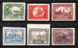 1928 Latvia (Imperforate, Full Set, CV $30)