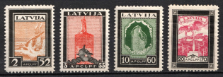 1933 Latvia, Airmail (Perforated, Full Set, CV $80)