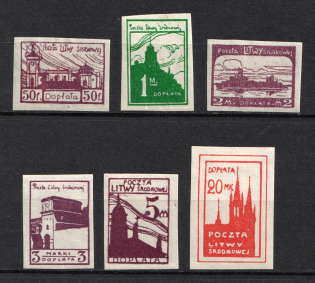 1921 Republic of Central Lithuania (Full Set, CV $10)