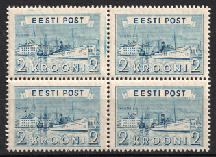 1938 Estonia, Block of Four (Full Set, CV $20, MNH)