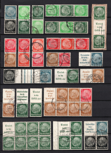 1939 Third Reich, Germany, Collection (Coupon, Se-tenant, Canceled, CV $200)