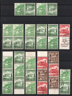 1940 Third Reich, Germany, Collection (2 Pages, Coupon, Se-tenant, Tete-beche, CV $270)