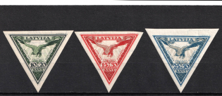 1932 Latvia, Airmail (Imerforate, Full Set, CV $80, MNH)