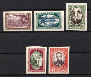 1932 Latvia (Imerforate, Full Set, CV $50, MNH)